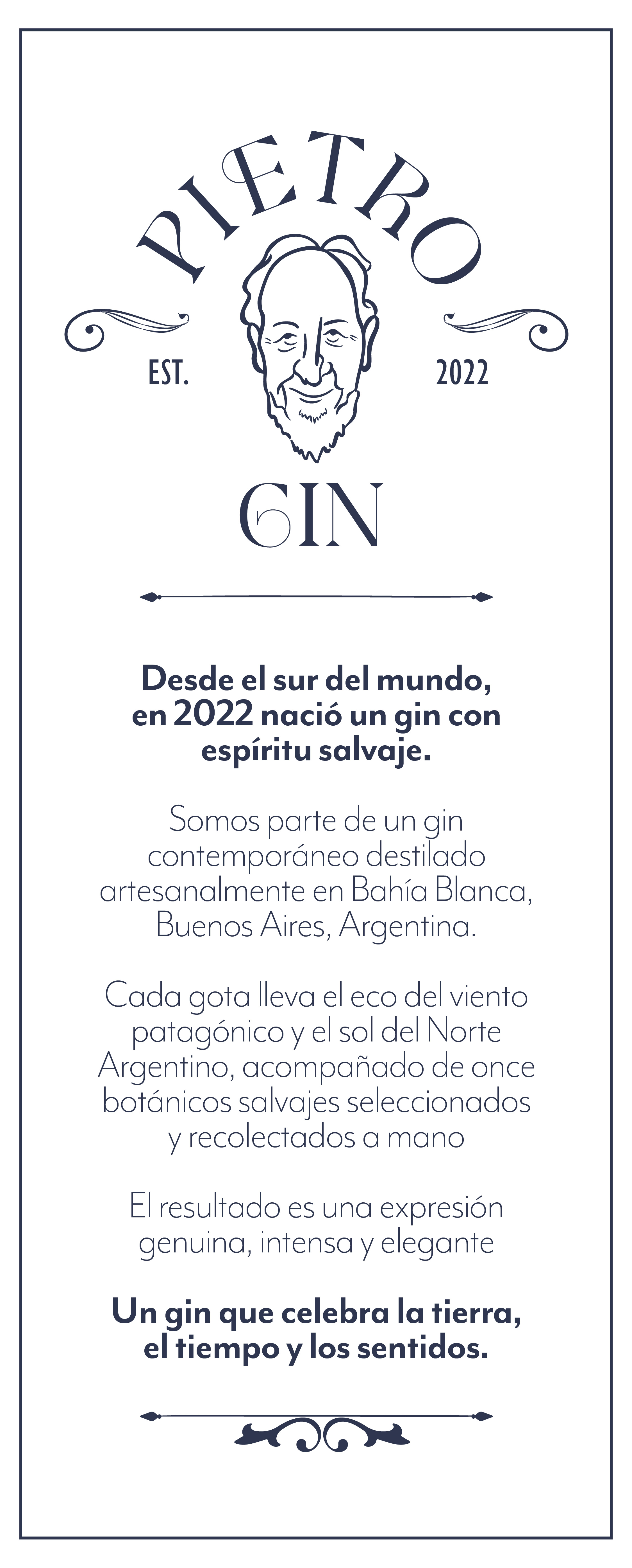 Pietro Gin, destilado artesanal en Bahía Blanca